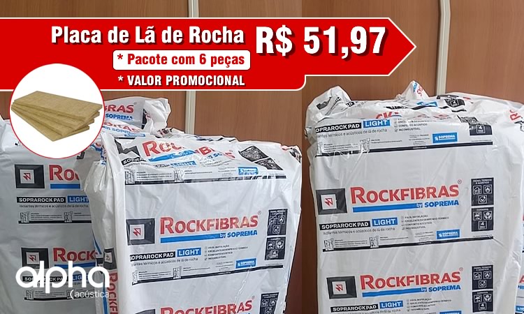 Placas de Lã de Rocha para Isolamento Termoacústico