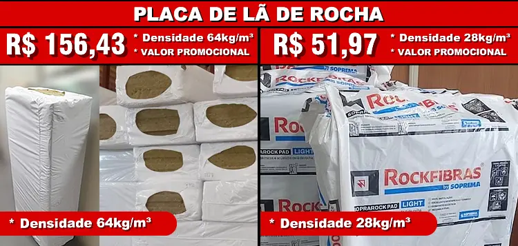 Placa de Lã de Rocha