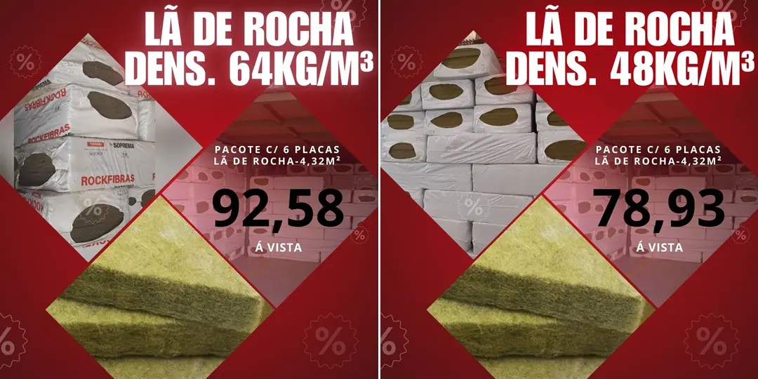Placa de Lã de Rocha Promoção