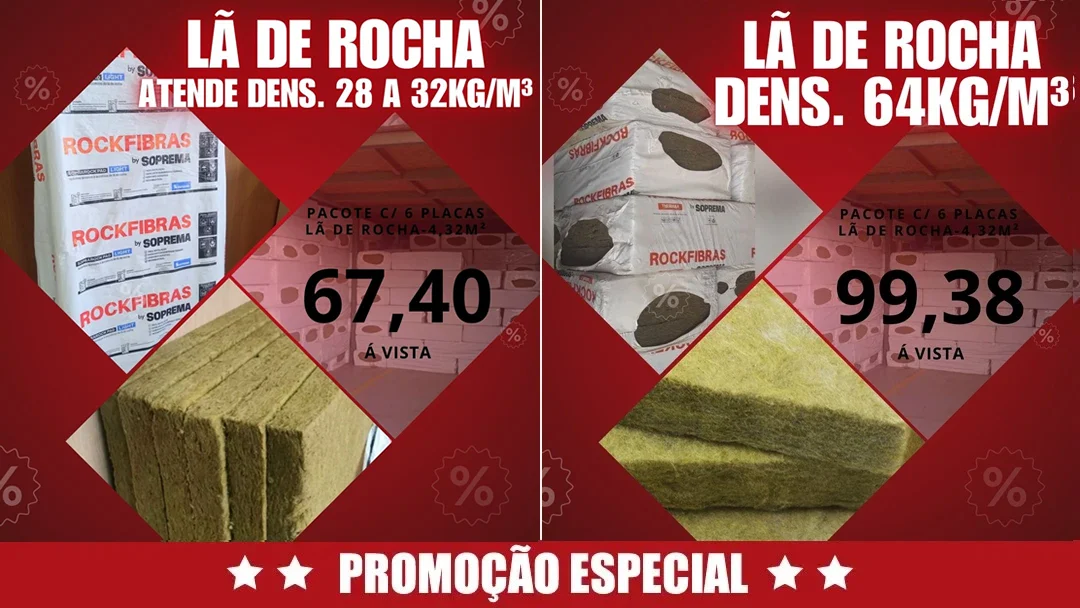 Promoção 060226 - Placa de Lã de Rocha Promoção