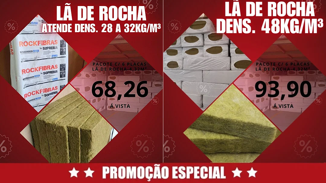 Promoção - Placa de Lã de Rocha