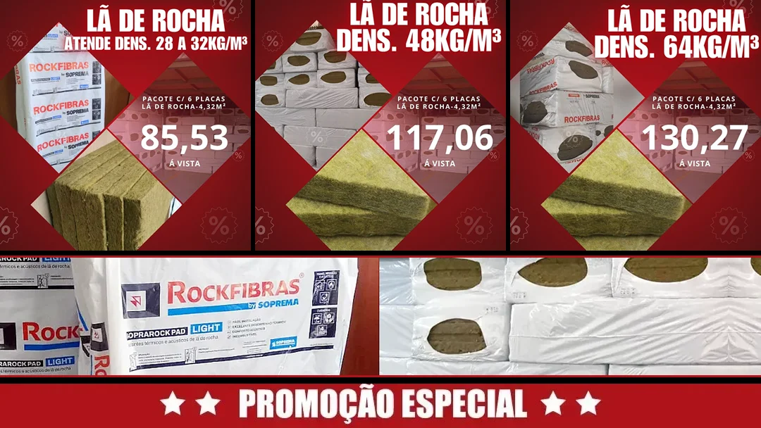 Placa de Lã de Rocha Promoção Placa de Lã de Rocha Promoção