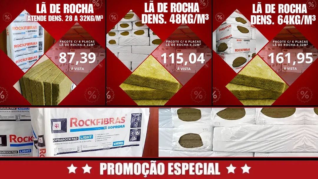 Placa de Lã de Rocha Promoção Placa de Lã de Rocha Promoção