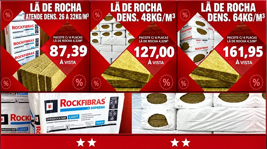 Placa de Lã de Rocha Promoção