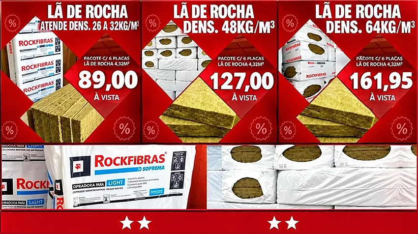 Placa de Lã de Rocha Promoção
